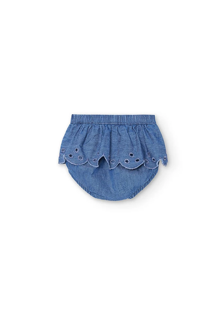Pack tricoté bleu bébé garçon maille combinée