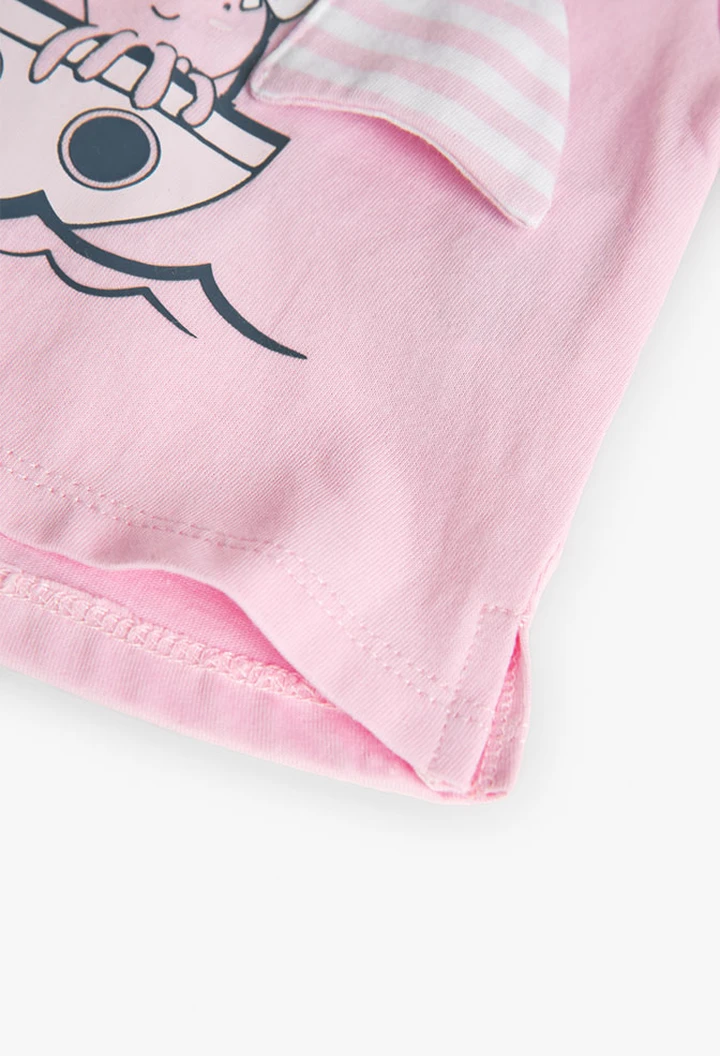 Pack tricoté pour bébé fille en rose
