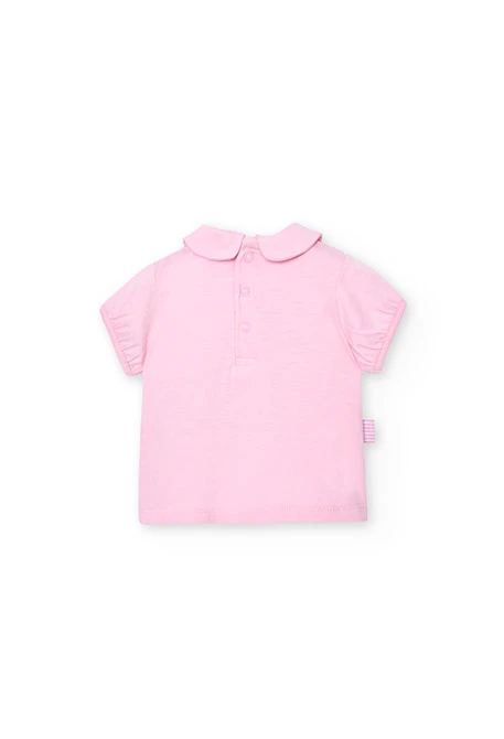 Pack de malha de bebé menina em rosa