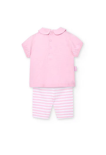 Set in jersey da neonata rosa