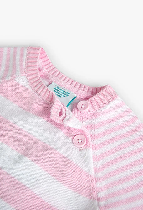 Pull tricoté rose pour bébé fille