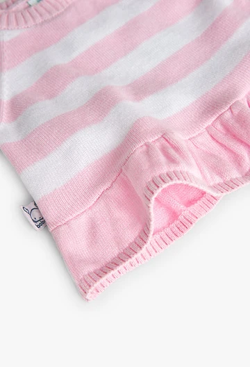Jersey de tricotosa de bebè nena en rosa