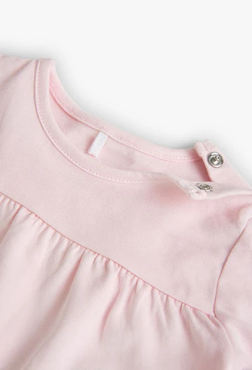 T-shirt tricoté pour bébé fille en couleur rose