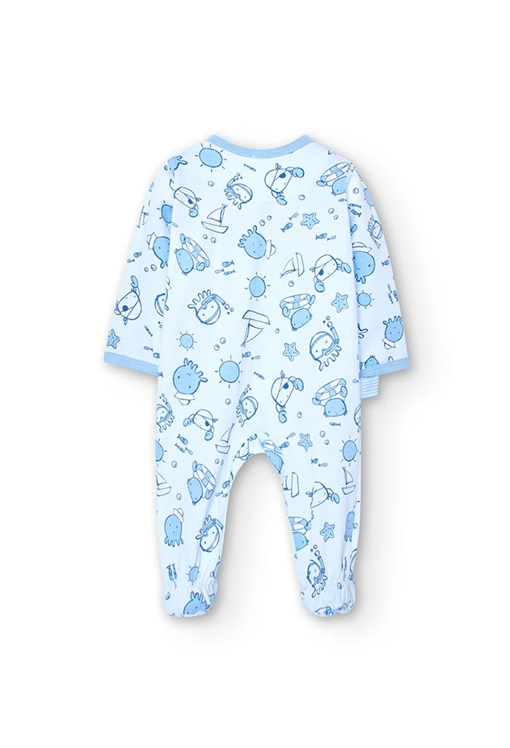 Grenouillère tricotée blanche pour bébé