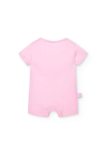 Roupinha de malha de bebé de cor-de-rosa