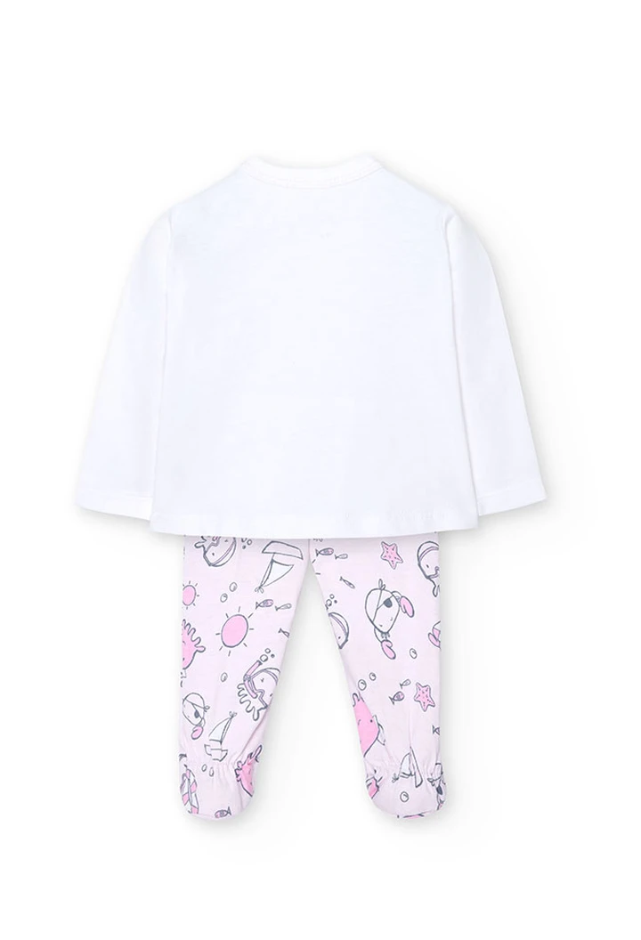 Pack imprimé rose avec boîte cadeau bébé