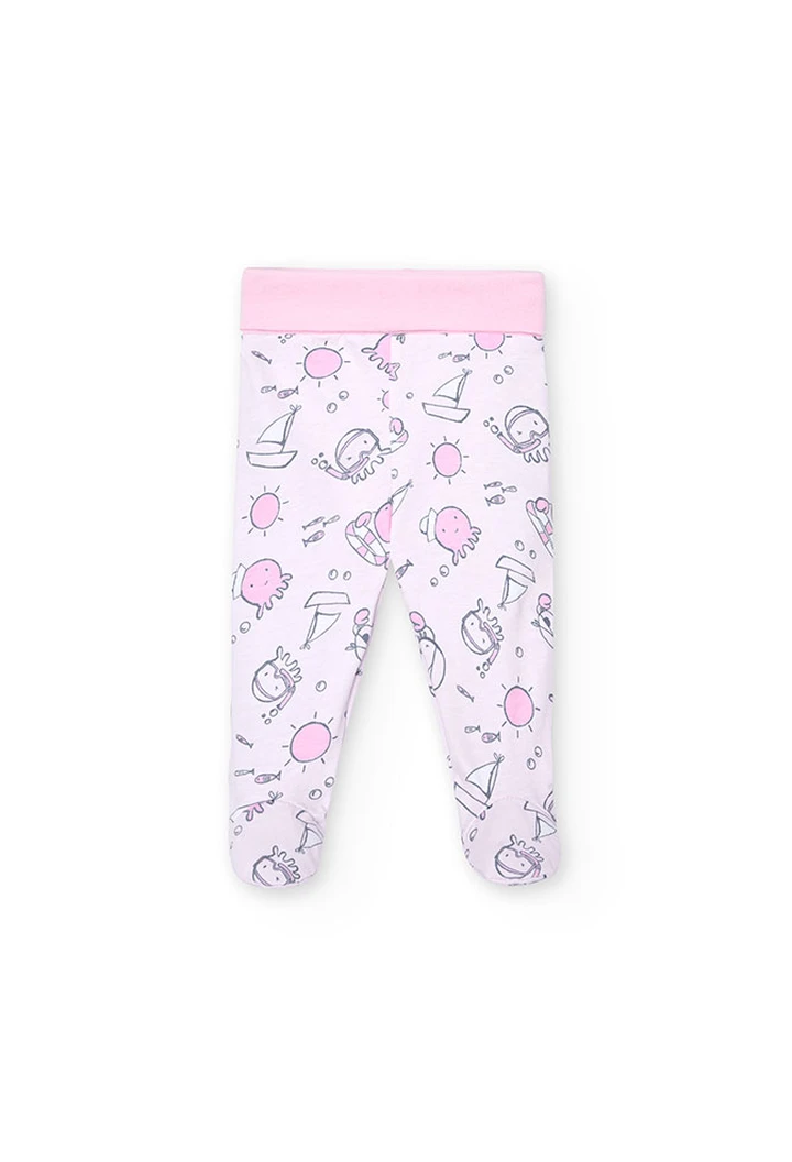 Pack imprimé rose avec boîte cadeau bébé