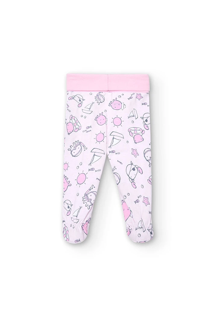 Pack imprimé rose avec boîte cadeau bébé