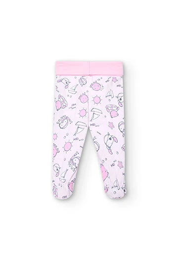 Set stampato rosa con confezione regalo da neonato