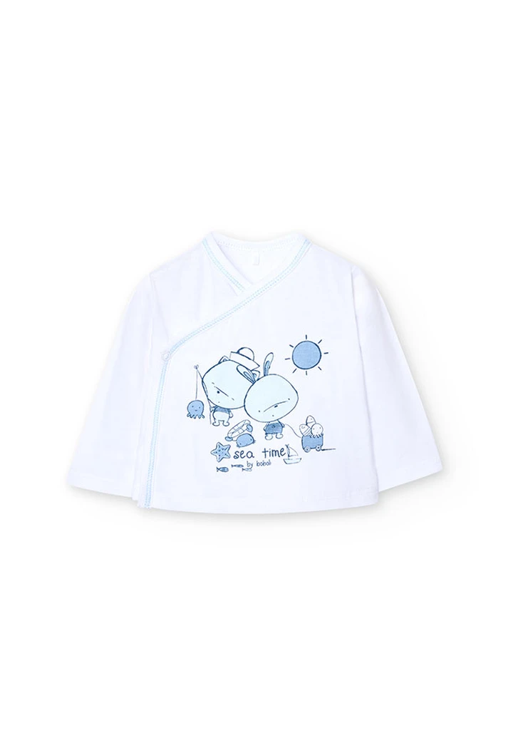 Pack à motifs bleu bébé avec boîte cadeau bébé