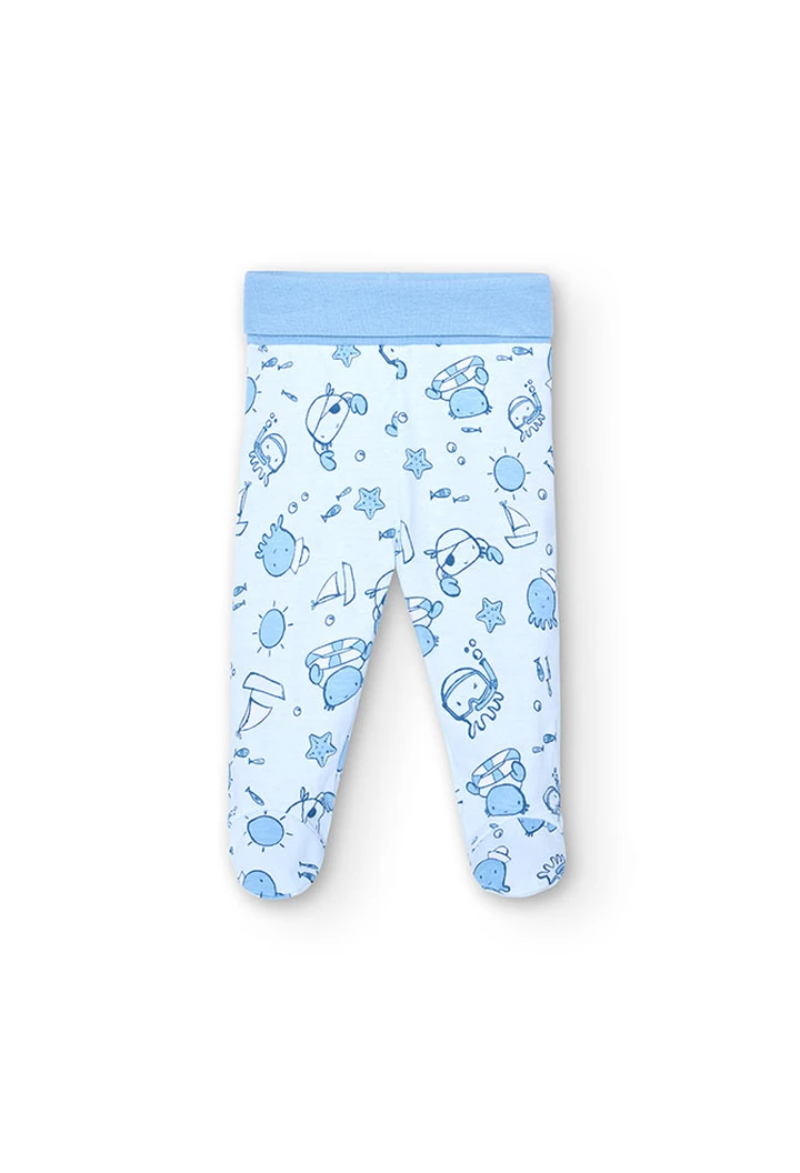 Pack à motifs bleu bébé avec boîte cadeau bébé