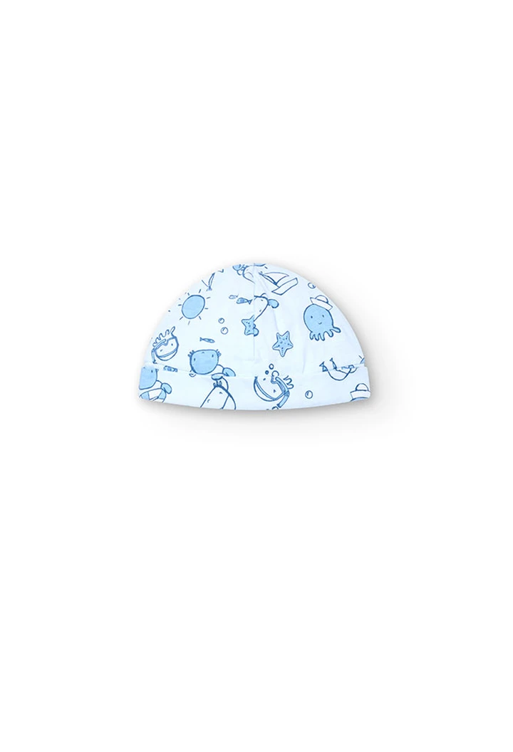Pack à motifs bleu bébé avec boîte cadeau bébé