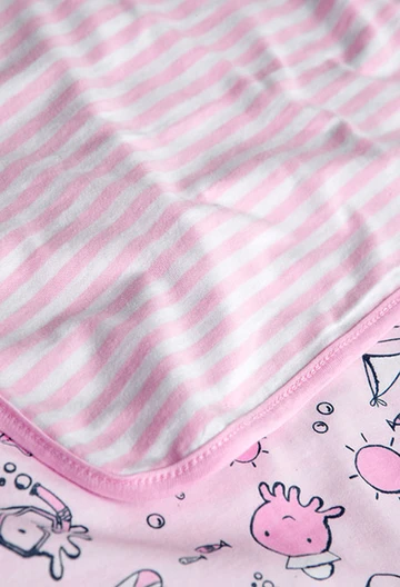 Couverture tricotée pour bébé, imprimée
