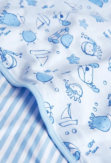 Coperta in jersey da neonato stampata
