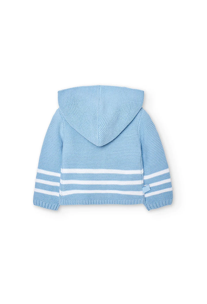 Veste tricotée bleu ciel pour bébé