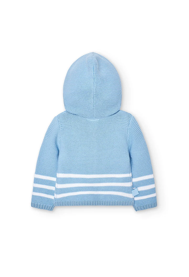 Veste tricotée bleu ciel pour bébé