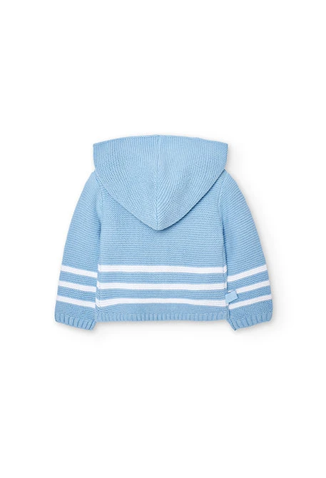 Veste tricotée bleu ciel pour bébé