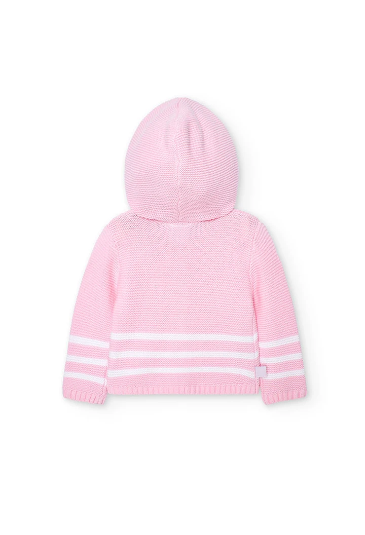 Veste tricotée rose pour bébé