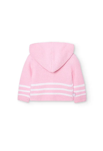Veste tricotée rose pour bébé
