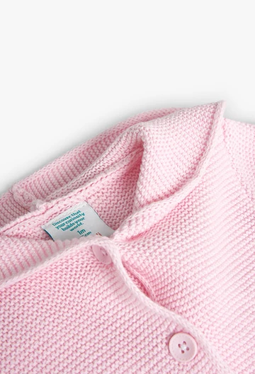Pink baby knit jacket