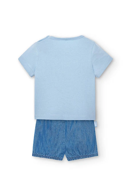 Combined baby knit pack in light blue