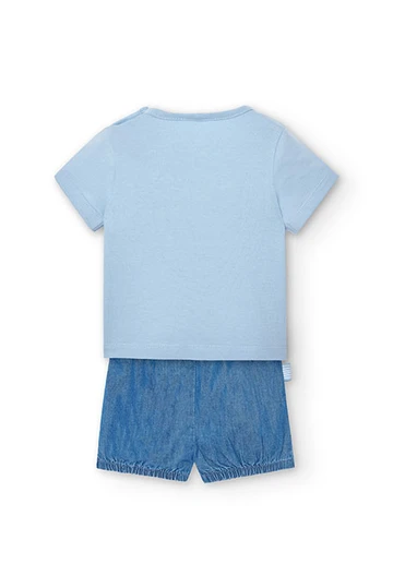 Combined baby knit pack in light blue