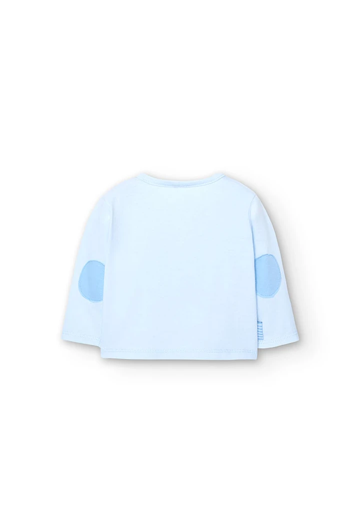T-shirt tricoté bleu ciel pour bébé garçon