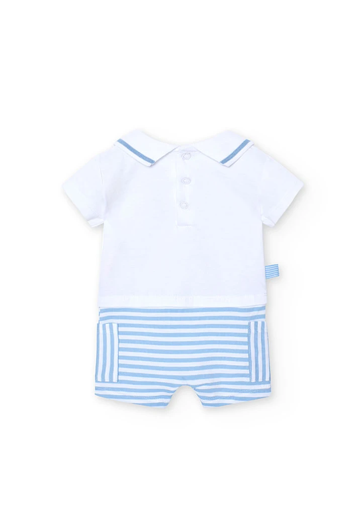 Grenouillère tricotée blanche pour bébé fille