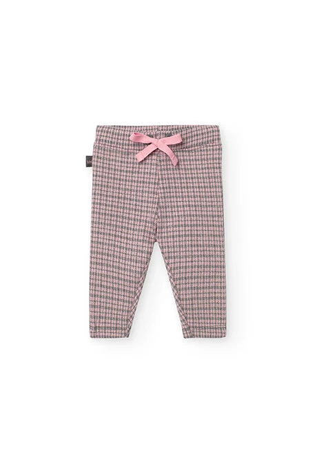 Completo di felpa e leggings per neonato in rosa