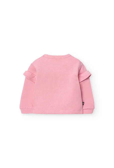 2tlg. Set mit Sweatshirt und Leggings für Baby-Mädchen in Rosa