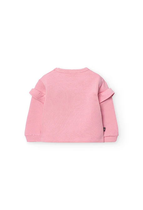 Conjunto de sweatshirt e leggings para bebé menina em rosa