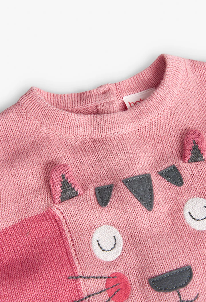 Ensemble de pull et leggings pour bébé fille en rose