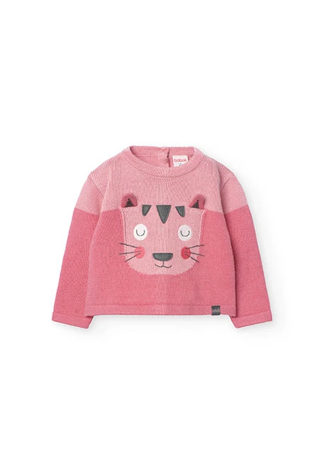 2tlg. Set mit Pullover und Leggings für Baby-Mädchen in Rosa