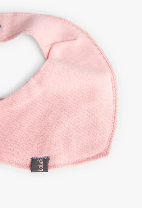 Pack of two baby bibs with pink checkered print