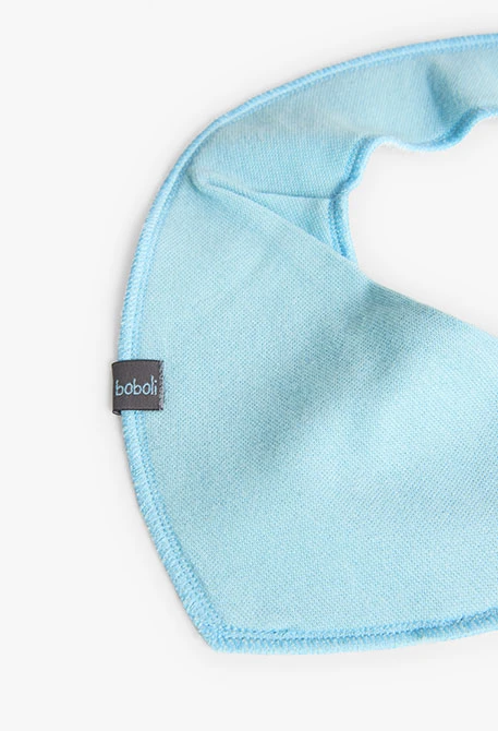 Pack of two baby bibs with blue check print