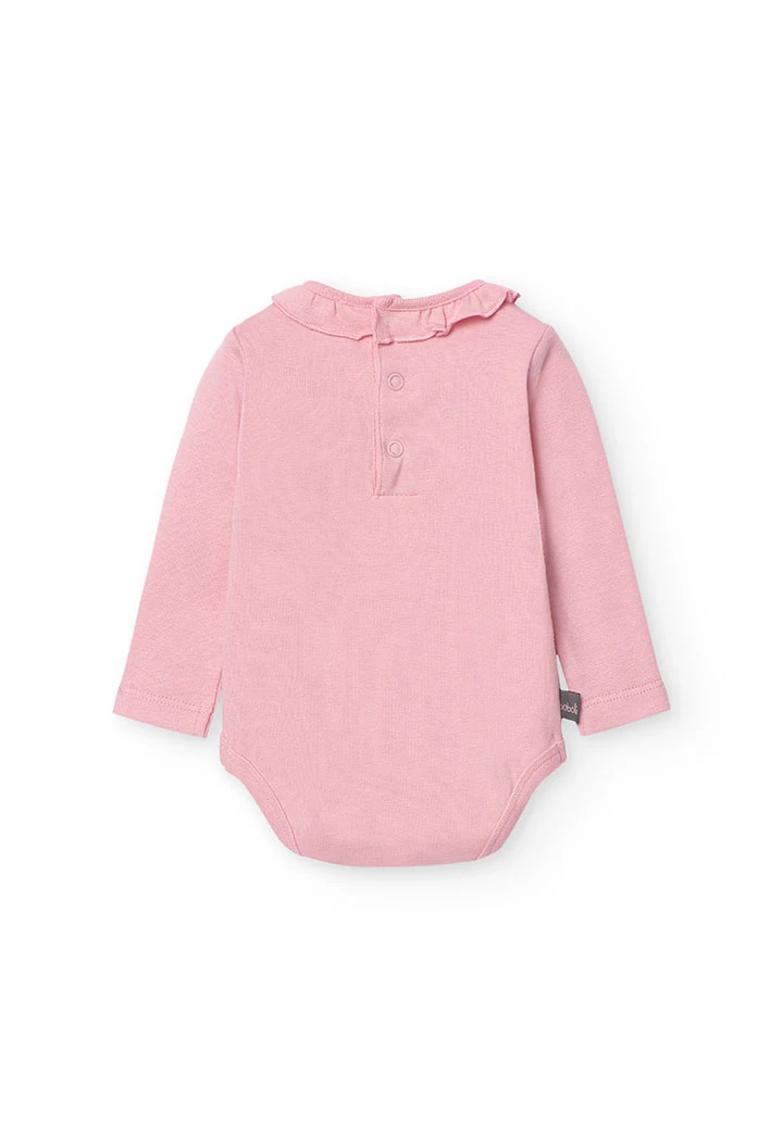 Ensemble de body et robe chasuble pour bébé fille en rose