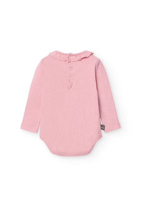 Ensemble de body et robe chasuble pour bébé fille en rose