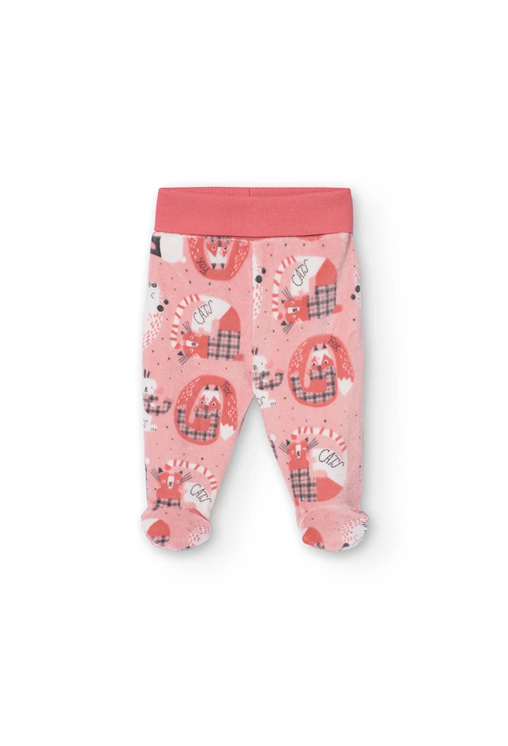 2tlg. Set aus Baumwolee für Babys mit Tiermuster in Rosa