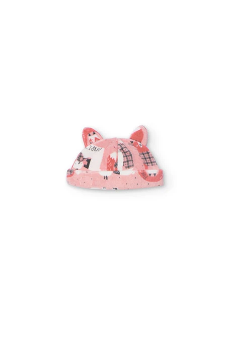 Conjunto de algodón para bebé con estampado animales en rosa