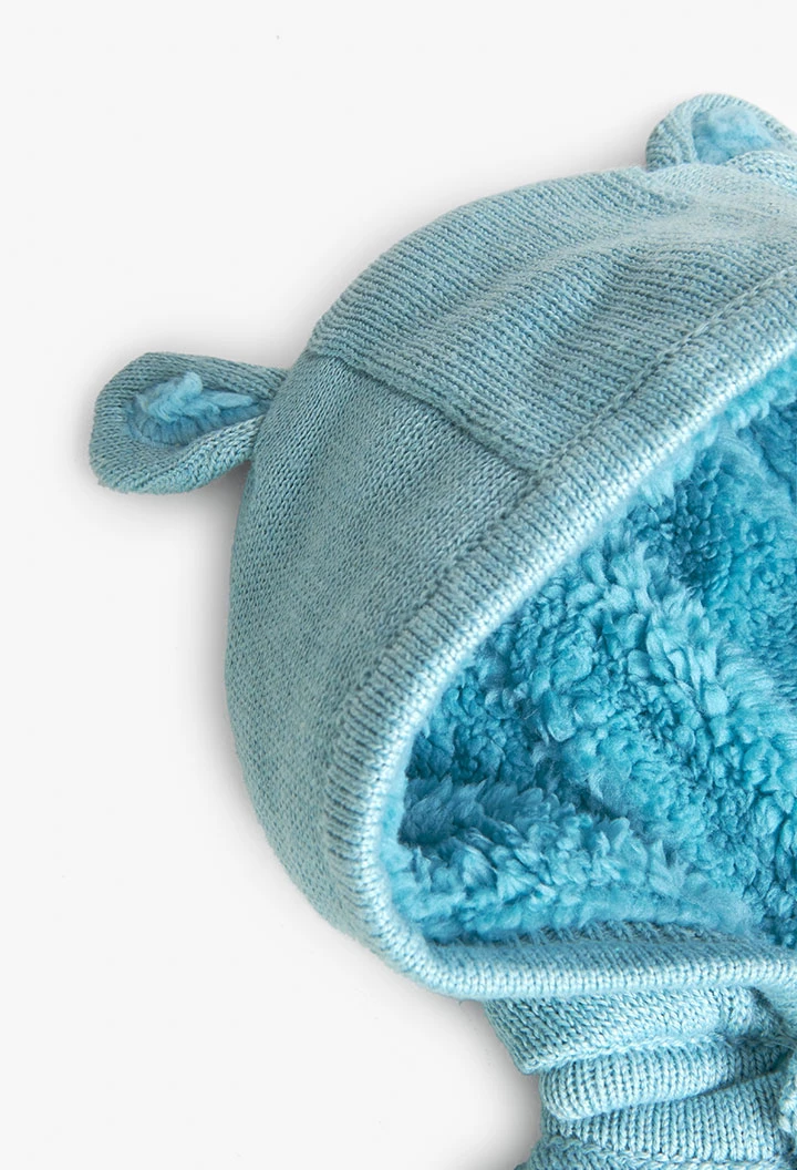 Veste en tricot pour bébé garçon avec imprimé bleu