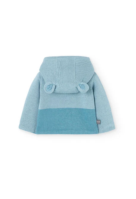 Strickjacke für Baby-Jungen mit blauem Muster