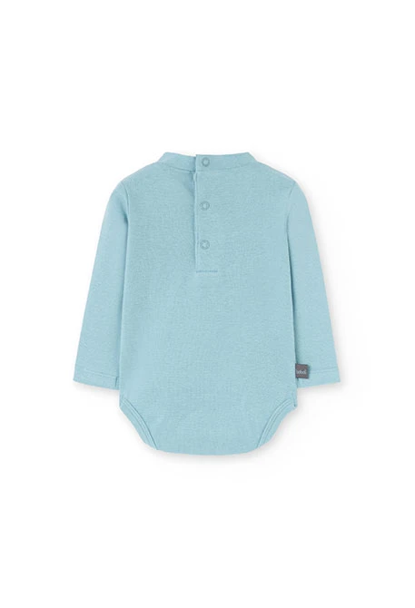 Ensemble de body et salopette en coton pour bébé garçon en bleu