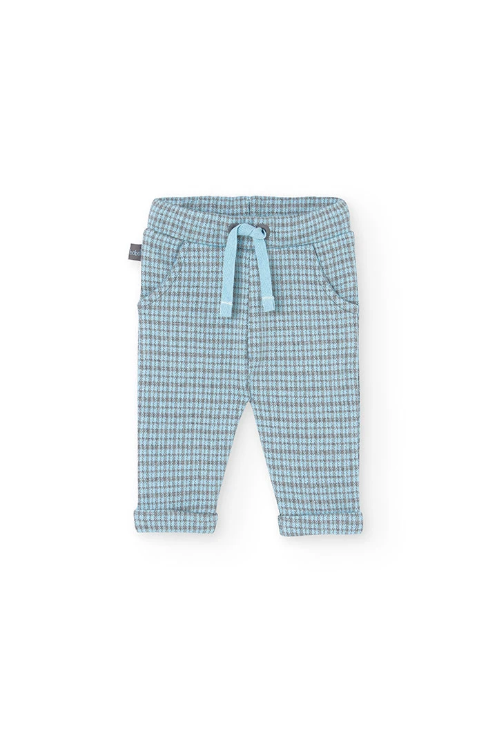 2tlg. Set mit Sweatshirt und Hose aus Baumwolle für Baby-Jungen in Blau