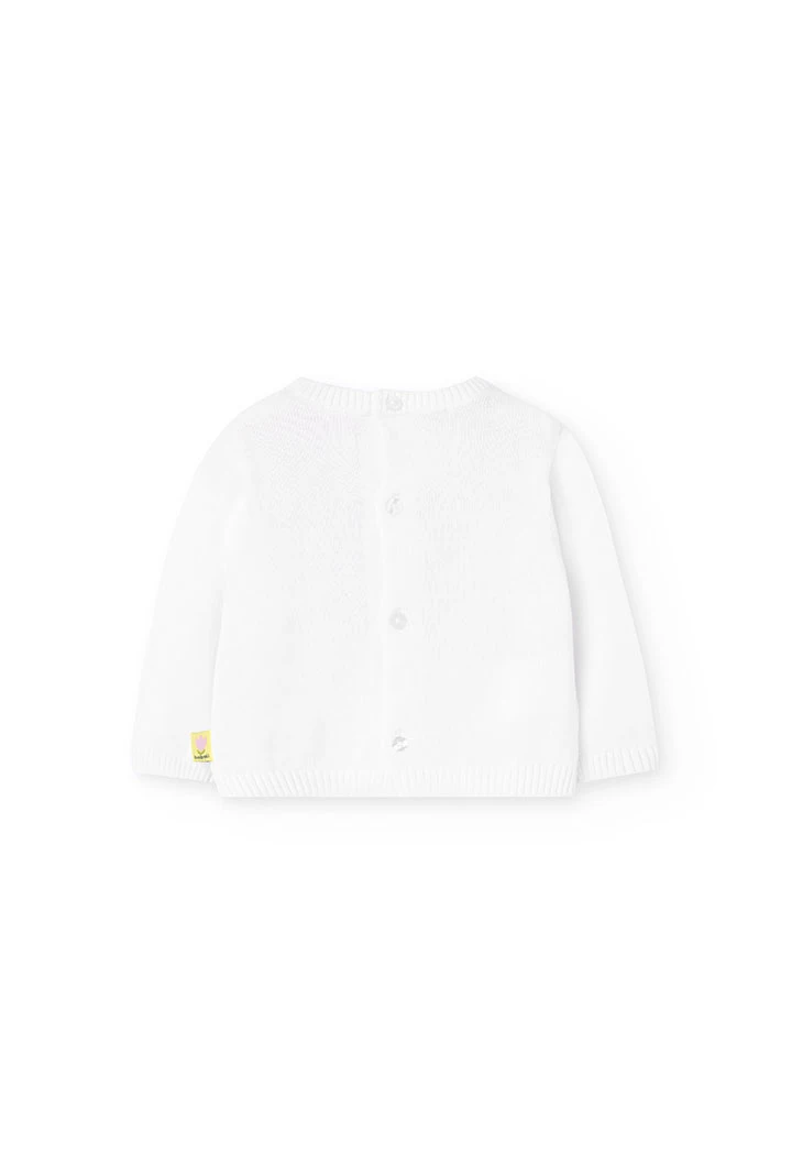 Set di maglia per bambina in bianco e rosa con stampa