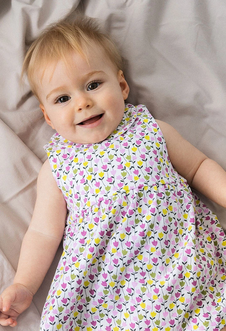 Robe en maille pour bébé fille avec imprimé fleuri