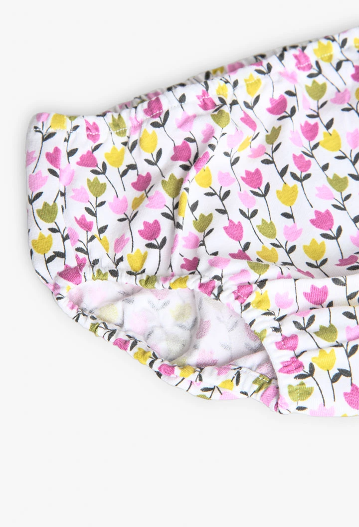 Vestitino in maglia per bambina con stampa floreale