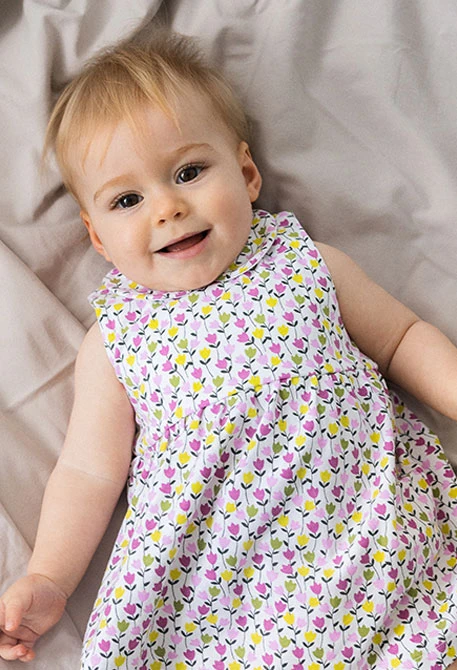 Robe en maille pour bébé fille avec imprimé fleuri