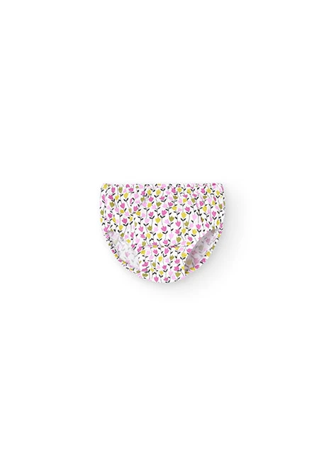 Vestitino in maglia per bambina con stampa floreale