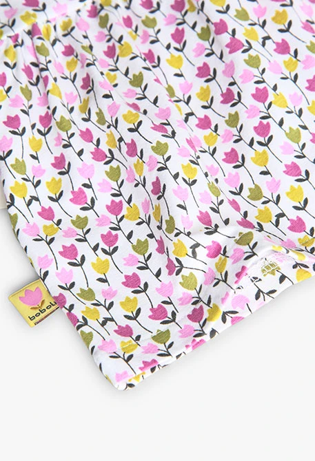 Baby girl's knit dress with floral print
