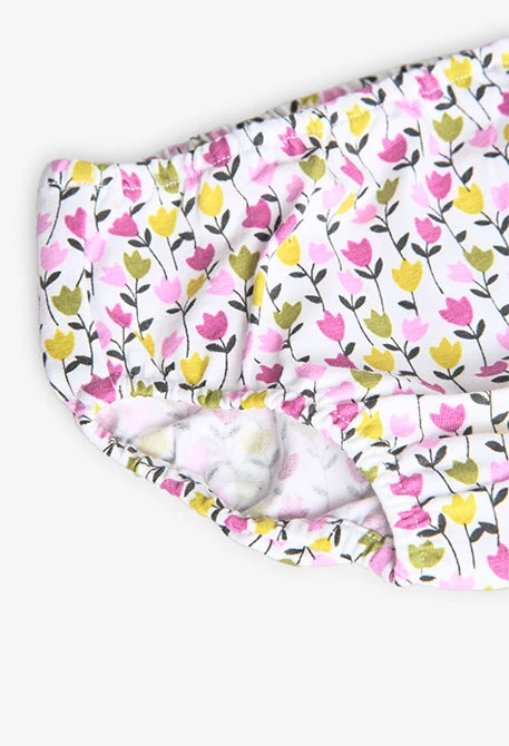 Baby girl's knit dress with floral print